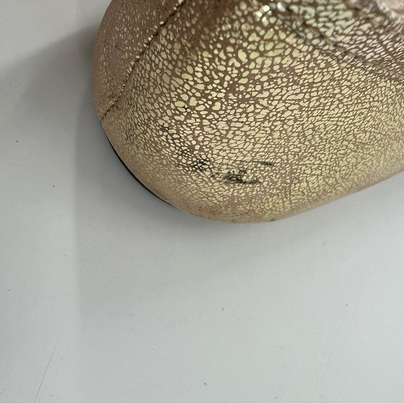 Leoffler Randall Gold Metallic Crackle Pointed Flats 9.5 - Picture 6 of 14